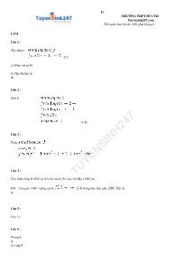 Đề thi thử đại học môn toán lần 1 năm 2014 -Trường Thpt Đức Thọ