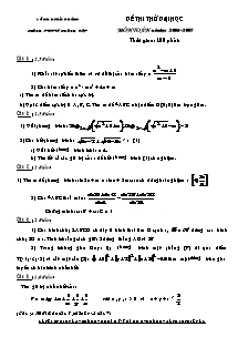 Đề thi thử đại học môn Toán, Lý, Hóa
