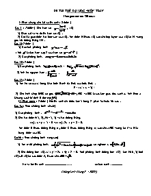 Đề thi thử đại học –môn toán (thời gian làm bài 180 phút )