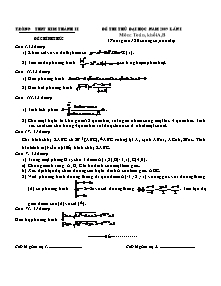 Đề thi thử đại học năm 2009 lần 1 môn : toán, khối a, b (thời gian 180 không kể phát đề)