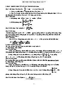 Đề thi thử đại học số 77 môn toán