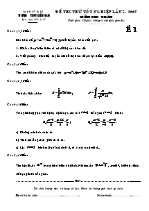 Đề thi thử tốt nghiệp lần I môn thi: Toán 12