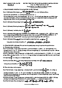 Đề thi thử tuyển sinh Đại học - Cao đẳng đề số 10 môn thi: Toán, khối A, A1, B