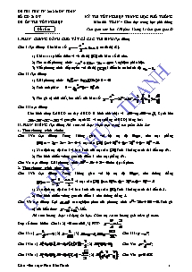 Đề thi tốt nghiệp trung học phổ thông môn thi: Toán − giáo dục trung học phổ thông