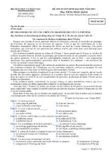 Đề thi tuyển sinh đại học năm 2013 môn: Tiếng Pháp; khối D - Mã đề thi 582