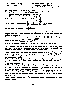 Đề thi tuyển sinh đại học năm 2013 môn: Toán - Khối A và A1