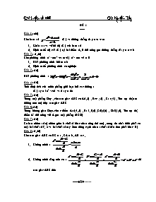 Đề tự luyện thi Đại học – Cao đẳng môn Toán (Đề 1)