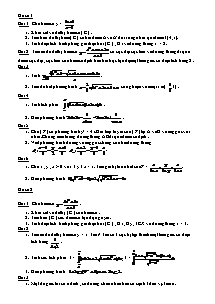 Đề tự luyện thi Đại học – Cao đẳng môn Toán (Đề 3)