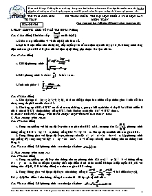 Đề1  tham khảo thi đại học khối a năm học 2013 môn: toán thời gian làm bài: 120 phút ( không kể thời gian giao đề)