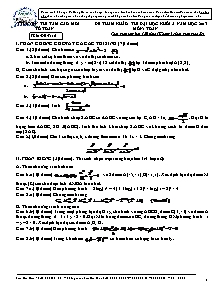 Ðề 11 tham khảo thi đại học khối a năm học 2013 môn: toán thời gian làm bài: 120 phút ( không kể thời gian giao đề)