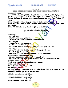 Giáo án Đại số 11: Chương I Phép dời hình và phép đồng dạng trong mặt phẳng