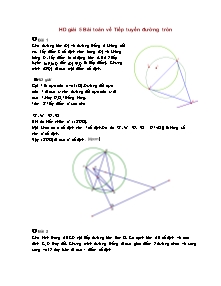 Hướng dẫn giải 5 Bài toán về Tiếp tuyến đường tròn