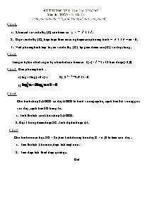 Kì thi học kì I năm học 2008 - 2009 môn toán 12 thời gian làm bài 150 phút