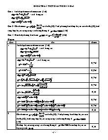 Kiểm tra 1 tiết Đại số 11 học kì II - Đề 1