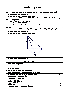 Kiểm tra 1 tiết Hình học 11 học kì II - Đề 3