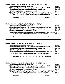 Kiểm tra 15 phút Tích phân 12 (Đề 2)