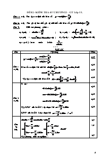 Kiểm tra 45’ chương I – Giải tích lớp 11