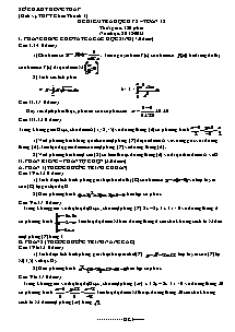 Kiểm tra chất lượng học kỳ II môn thi: Toán - lớp 12 THPT Châu Thành 1