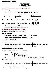 Kiểm tra chất lượng học kỳ II môn thi: Toán - lớp 12 THPT Lấp Vò 3