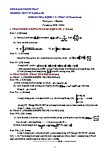 Kiểm tra chất lượng học kỳ II môn thi: Toán - lớp 12 THPT TP. Cao Lãnh