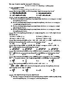 Kiểm tra Hình học 11 Chương III Vecto trong không gian Quan hệ vuông góc trong không gian (4)