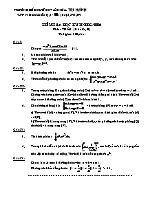 Kiểm tra học kỳ II năm học 2005-2006 môn : toán ( khối a, b) thời gian: 180 phút