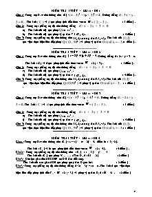 Kiểm tra I tiết - Hình học 11 chương 1