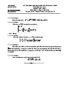 Kỳ thi chọn học sinh giỏi cấp tỉnh lớp 12 thpt năm học 2012 - 2013 môn thi: toán - vòng I