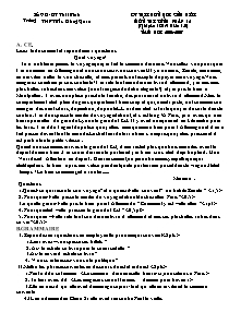 Kỳ thi chọn học sinh giỏi môn thi: tiếng pháp 12 (thời gian 180 phút làm bài) năm học 2006-2007