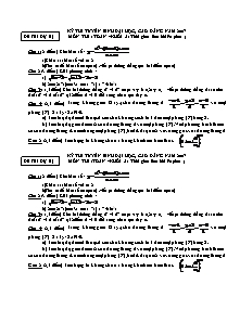 Kỳ thi tuyển sinh đại học, cao đẳng năm 2007 môn thi : toán – khối a ( thời gian làm bài 90 phút )