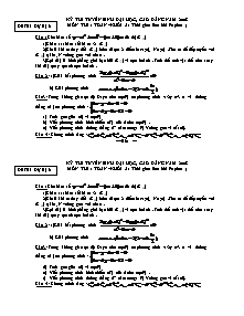 Kỳ thi tuyển sinh đại học, cao đẳng năm 2008 môn thi : toán –khối a ( thời gian làm bài 90 phút )