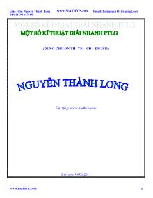 Một số kĩ thuật giải phương trình lượng giác