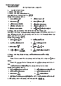 Ôn tập toán lớp 11 học kì I