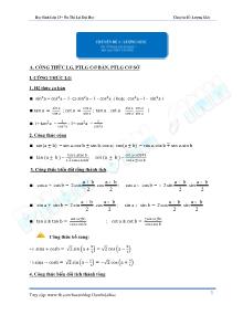 Ôn thi Đại học - Chuyên đề Lượng giác