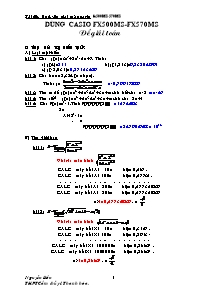 Tài liệu ôn luyện giải toán casio fx500MS-570MS