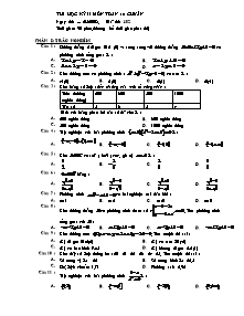 Thi học kỳ II môn toán 10 thời gian: 90 phút (không kể thời gian phát đề)