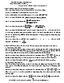 Thi thử đại học môn: Toán; khối A và khối A1