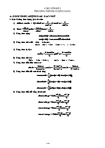 Toán 11 - Công thức ghi nhớ - Bài tập