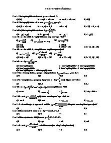 Trắc nghiệm giải tích 12