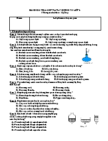 Bài kiểm tra môn Vật lý lớp 6 - Học kì II