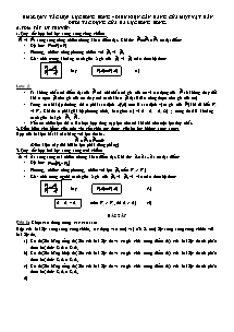 Vật lý 12 - Bài 28. Quy tắc hợp lực song song – Điều kiện cân bằng của một vật rắn dưới tác dụng của ba lực song song