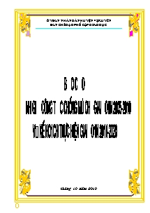 Bìa mẫu: Báo cáo đánh giá công tác chống mù chữ giai đoạn 2005 - 2010 và kế hoạch thực hiện giai đoạn 2011 - 2020