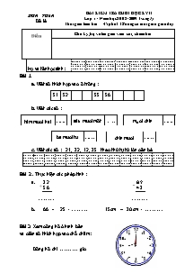 Bài kiểm tra cuối học kỳ II lớp 1 - Năm học 2008 - 2009