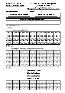 Bài kiểm tra định kì cuối học kì I năm học 2013 - 2014 môn Tiếng Việt lớp 1