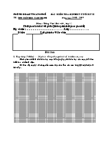 Bài kiểm tra định kỳ cuối kỳ II năm học 2008 - 2009 môn: Tiếng Việt (bài viết - lớp 1)