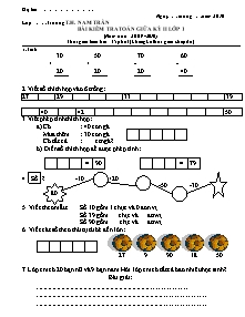 Bài kiểm tra Toán giữa kỳ II lớp 1 (năm học: 2009 - 2010 )