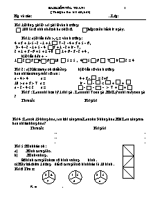 Bài kiểm tra Toán học khối 1