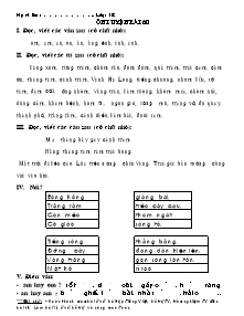 Bài ôn tập môn Tiếng Việt lớp 1