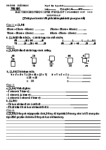 Bài thi chọn học sinh giỏi lớp 1 năm học 2009 - 2010 môn Toán