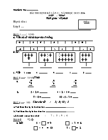 Bài thi định kỳ lần 2 năm học 2013 - 2014 môn: Toán